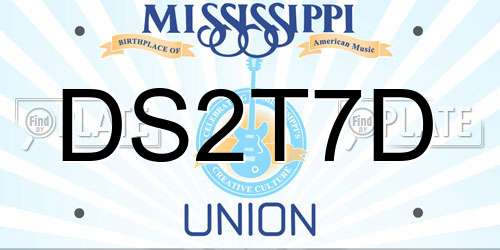 DS2T7D Mississippi License Plate