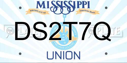 DS2T7Q Mississippi License Plate