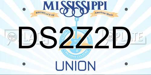 DS2Z2D Mississippi License Plate