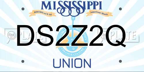 DS2Z2Q Mississippi License Plate