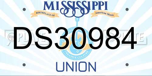 DS30984 Mississippi License Plate