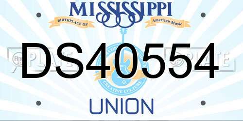 DS40554 Mississippi License Plate