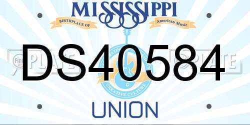 DS40584 Mississippi License Plate