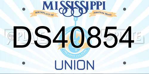 DS40854 Mississippi License Plate