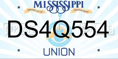 DS4Q554 Mississippi License Plate