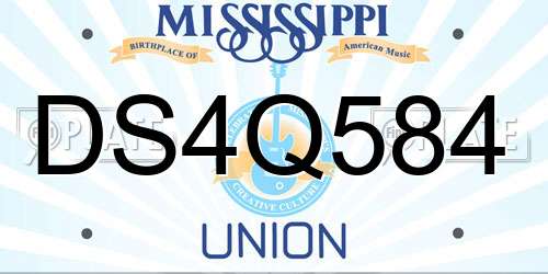 DS4Q584 Mississippi License Plate