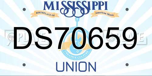 DS70659 Mississippi License Plate