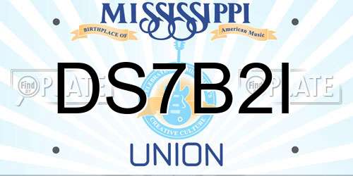 DS7B2I Mississippi License Plate