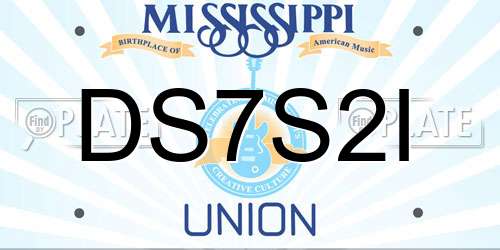 DS7S2I Mississippi License Plate