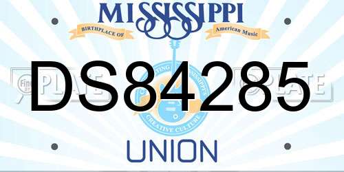 DS84285 Mississippi License Plate