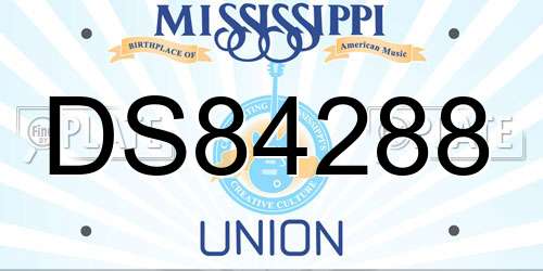 DS84288 Mississippi License Plate