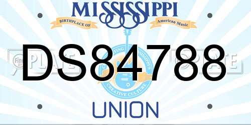 DS84788 Mississippi License Plate