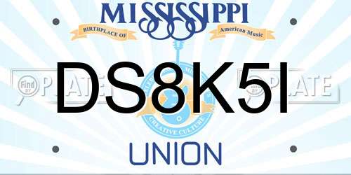 DS8K5I Mississippi License Plate
