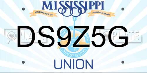 DS9Z5G Mississippi License Plate