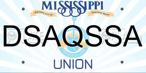 DSAQSSA Mississippi License Plate