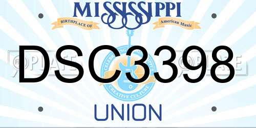 DSC3398 Mississippi License Plate