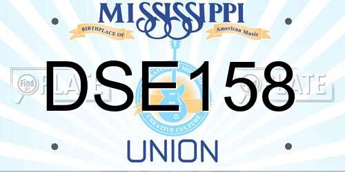DSE158 Mississippi License Plate
