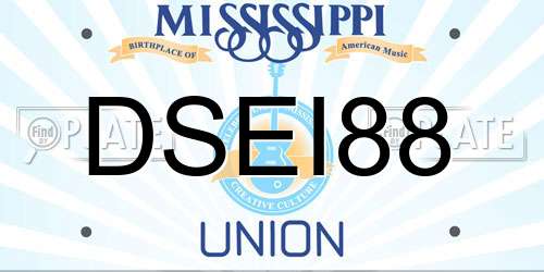 DSEI88 Mississippi License Plate