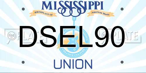 DSEL90 Mississippi License Plate