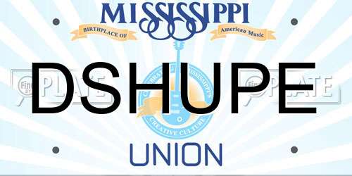 DSHUPE Mississippi License Plate