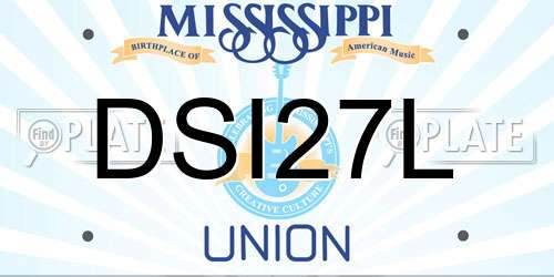 DSI27L Mississippi License Plate