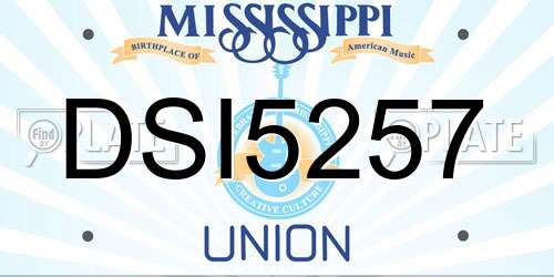 DSI5257 Mississippi License Plate