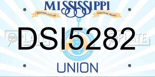 DSI5282 Mississippi License Plate