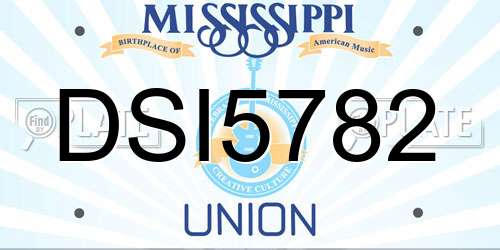 DSI5782 Mississippi License Plate