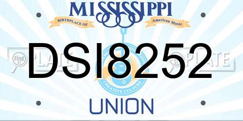 DSI8252 Mississippi License Plate