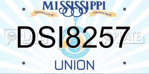 DSI8257 Mississippi License Plate