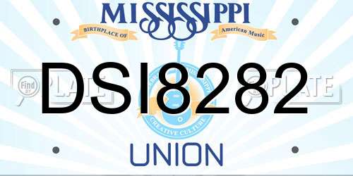 DSI8282 Mississippi License Plate
