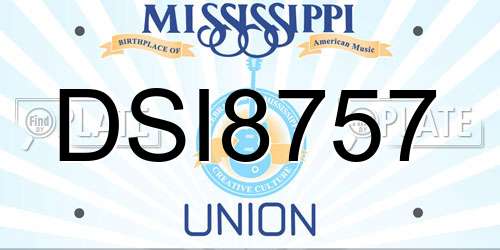 DSI8757 Mississippi License Plate