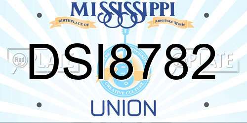 DSI8782 Mississippi License Plate