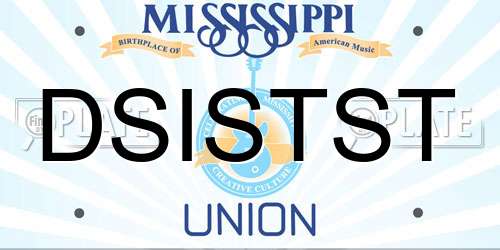 DSISTST Mississippi License Plate
