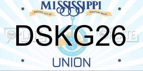 DSKG26 Mississippi License Plate