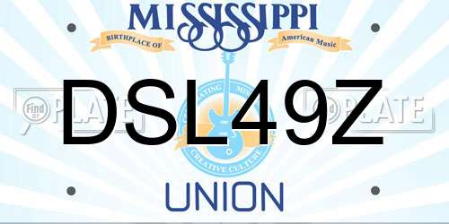 DSL49Z Mississippi License Plate