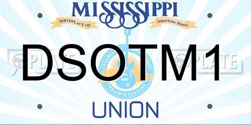 DSOTM1 Mississippi License Plate