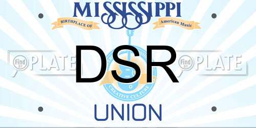 DSR Mississippi License Plate