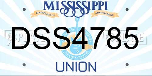 DSS4785 Mississippi License Plate