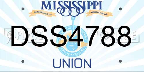 DSS4788 Mississippi License Plate