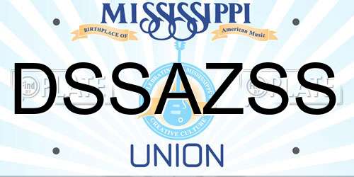 DSSAZSS Mississippi License Plate