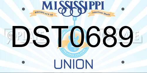 DST0689 Mississippi License Plate