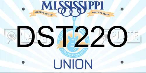 DST22O Mississippi License Plate