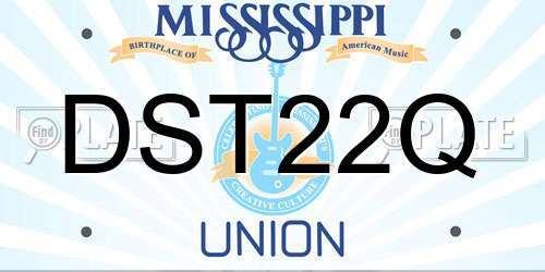 DST22Q Mississippi License Plate
