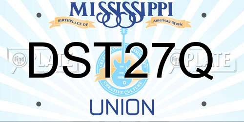 DST27Q Mississippi License Plate