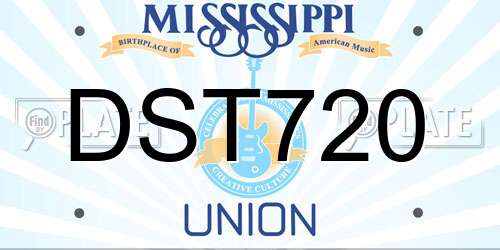 DST720 Mississippi License Plate