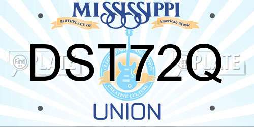 DST72Q Mississippi License Plate
