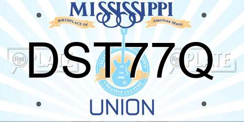 DST77Q Mississippi License Plate
