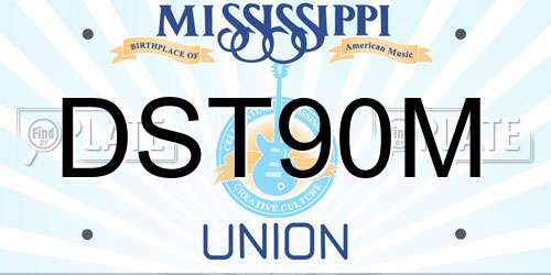 DST90M Mississippi License Plate