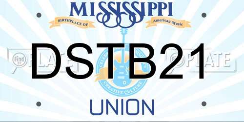 DSTB21 Mississippi License Plate